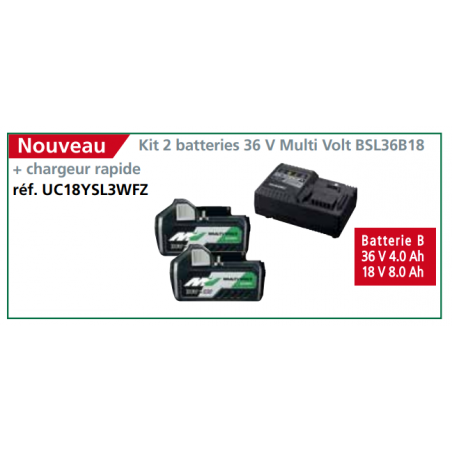 Kit 2 batteries 36 V Multi Volt BSL36B18